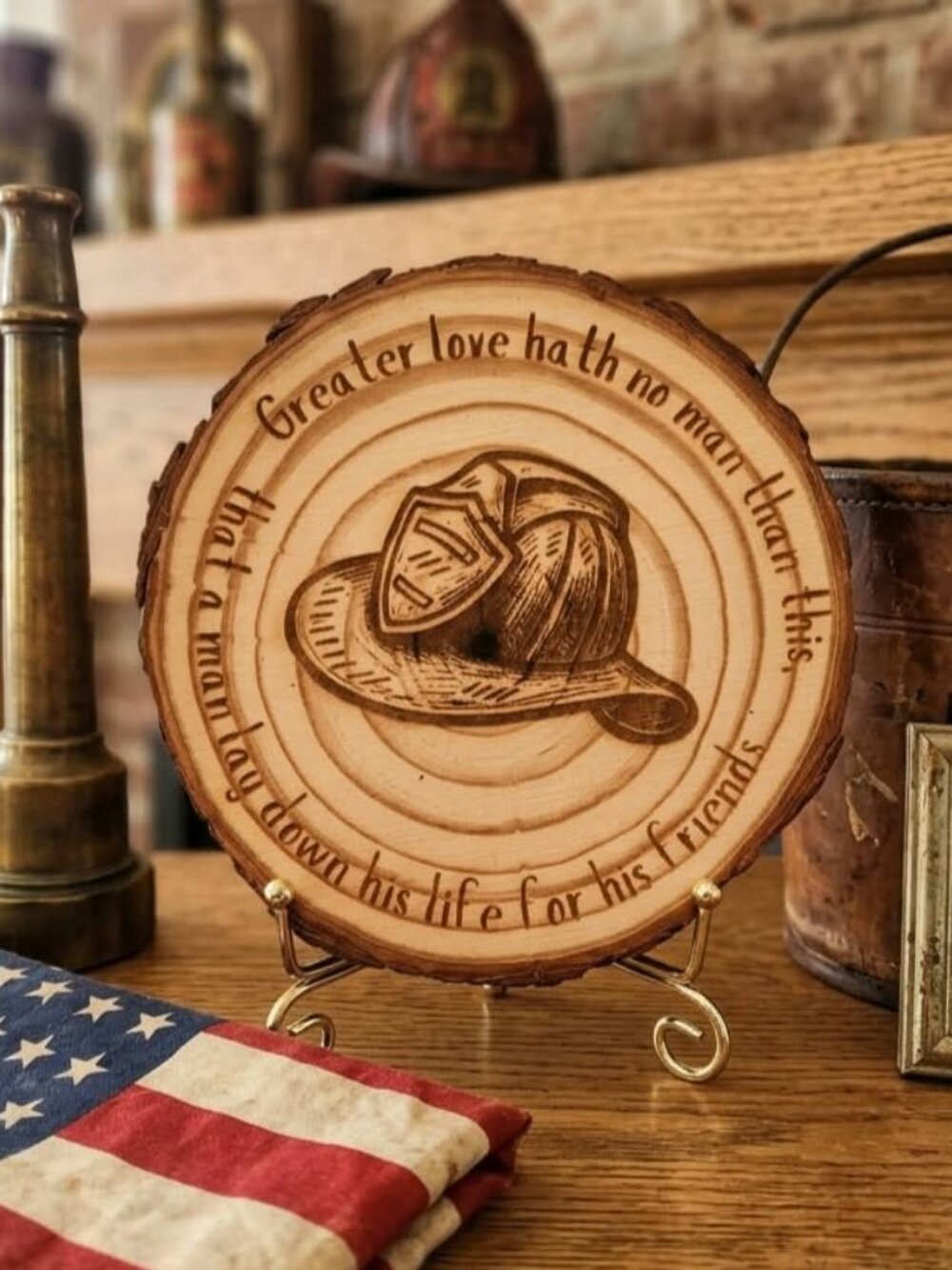 Firefighter Wooden Sign
